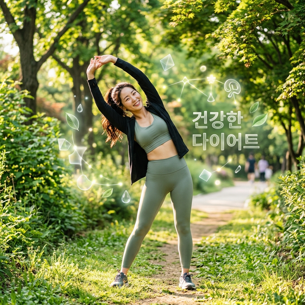 건강한 다이어트 체질 개선 일러스트