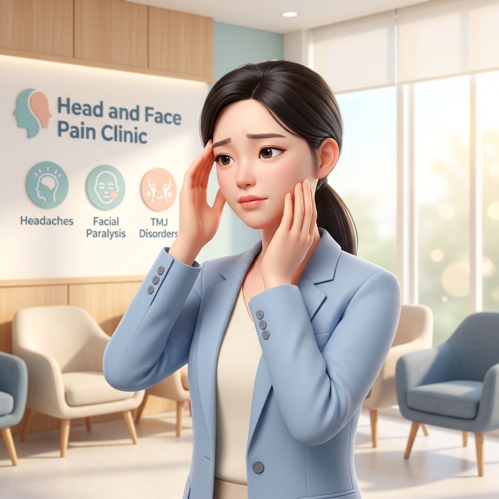 두통 안면마비 턱관절 구조