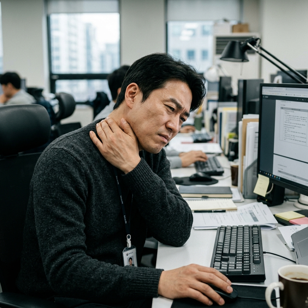 거북목 통증 직장인