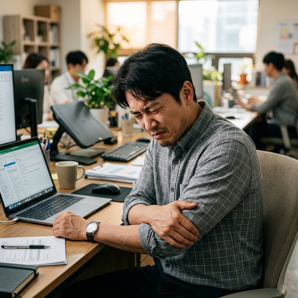 팔꿈치 통증 환자